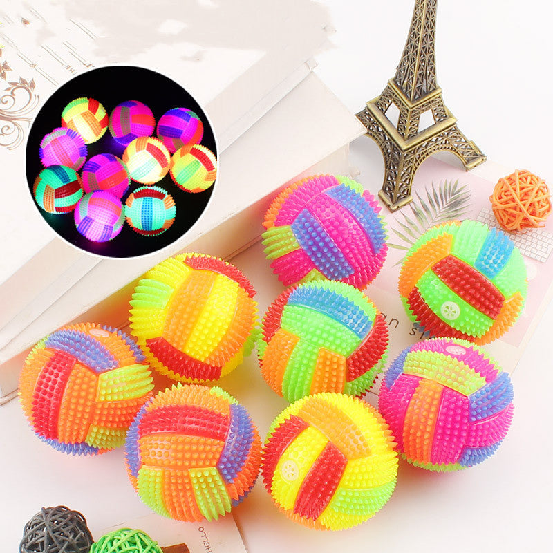 Sound And Light Colorful Massage Elastic Volleyball