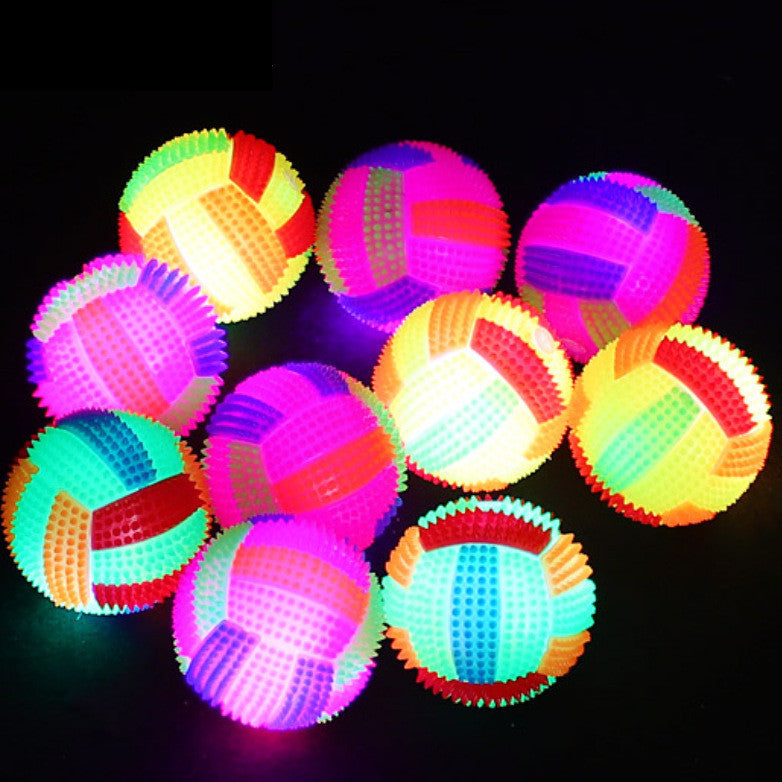 Sound And Light Colorful Massage Elastic Volleyball