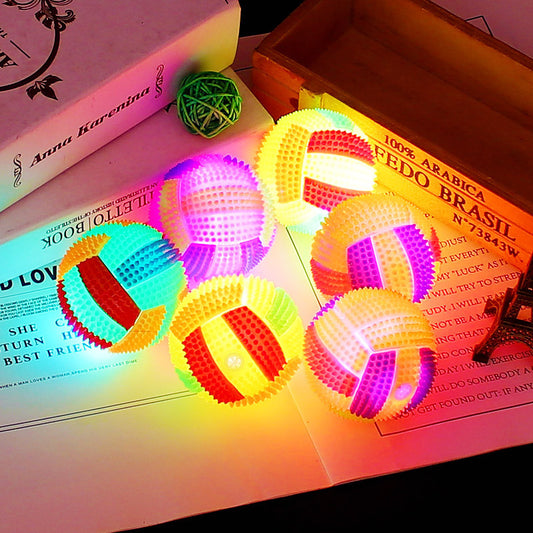 Sound And Light Colorful Massage Elastic Volleyball