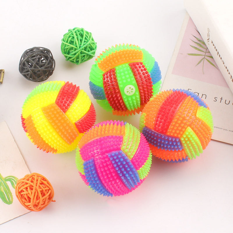 Sound And Light Colorful Massage Elastic Volleyball